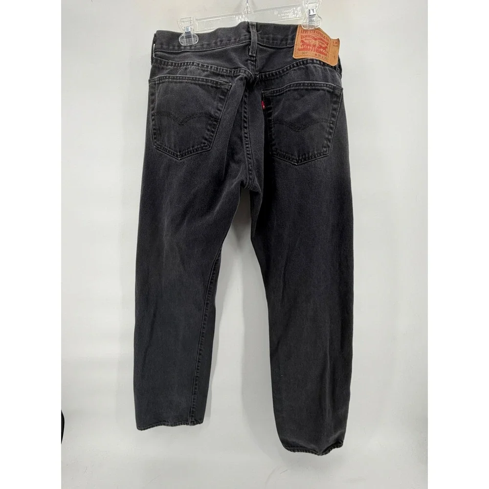 Levi's 501 Original Fit Men W36 L32‎ Black Straight Leg Button Fly Jeans